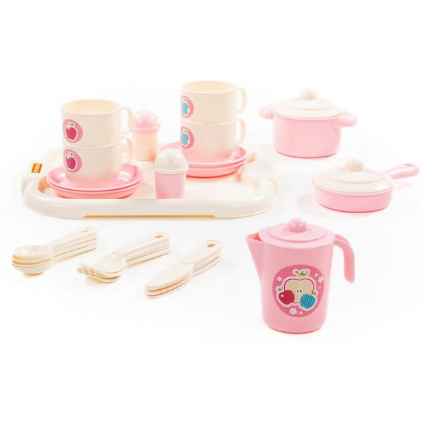 Набор игрушечной посуды Полесье Хозяюшка с подносом 80479 (на 4 персоны)