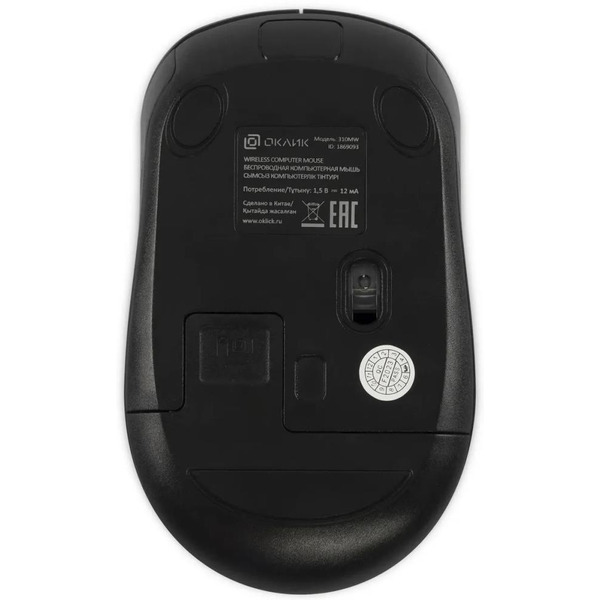 Мышь Oklick 310MW (черный/красный)
