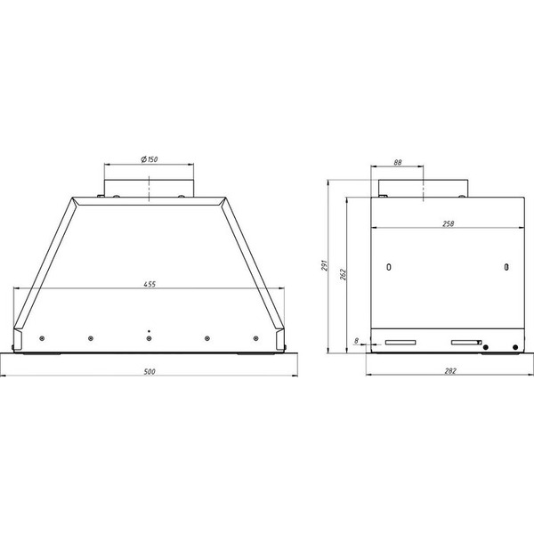 Кухонная вытяжка Elikor Врезной блок Box 50П-1000-Э4Д 290032 (черный)