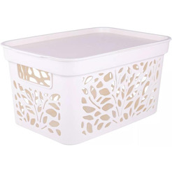 Корзина с крышкой Полимербыт Leaves18л 4383800