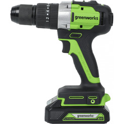Ударная дрель-шуруповерт Greenworks GD24DD60K2 3704107UA