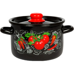 Кастрюля СтальЭмаль Помидорки 1с16с/1 (черный)