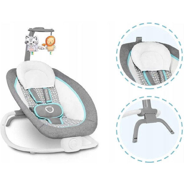 Детский шезлонг Lionelo Pascal (Grey Scandi)