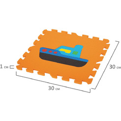 Коврик-пазл напольный ЮНЛАНДИЯ Машинки 664667