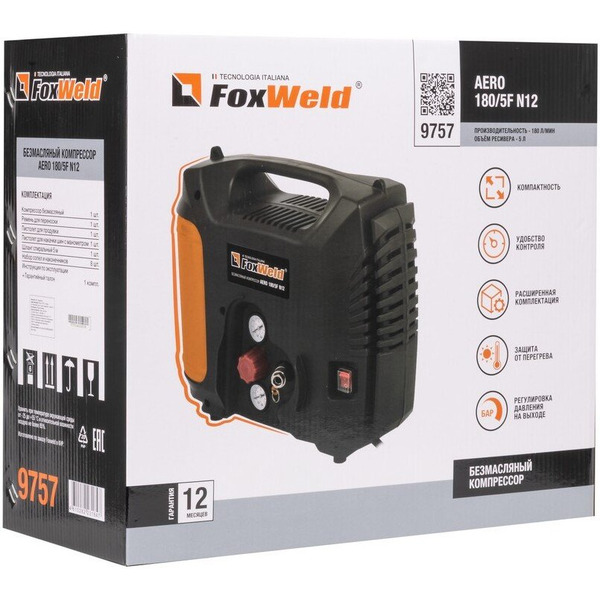 Компрессор FoxWeld Aero 180/5F N12 9757