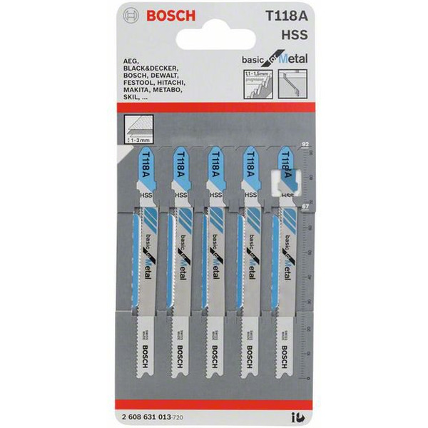 Пильные полотна Bosch Basic for Metal T 118 A 2.608.631.013