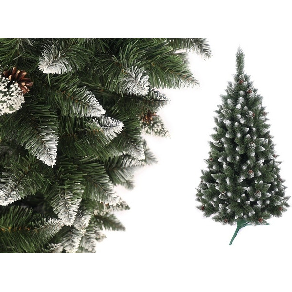 Сосна искусственная MiaMar Бриллиантовая с белыми концами (EB90F-PVC) 0.9 м в пленке