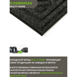 Коврик грязезащитный Multy Home Rambo-Lima 43x63 SH50001585 (разноцветный с надписью и узором сердца)