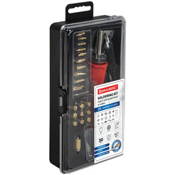 Набор для выжигания и пайки BRAUBERG 664701 (20 насадок+нож, в пластиковом кейсе)