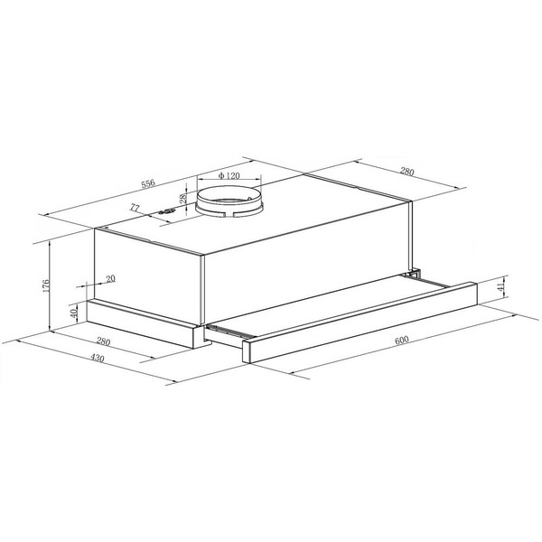 Вытяжка WEISSGAUFF TEL 06 1M BE