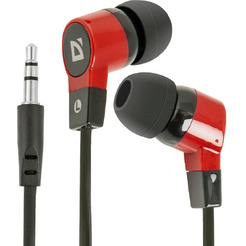 Наушники Defender Basic 619 черный+красный
