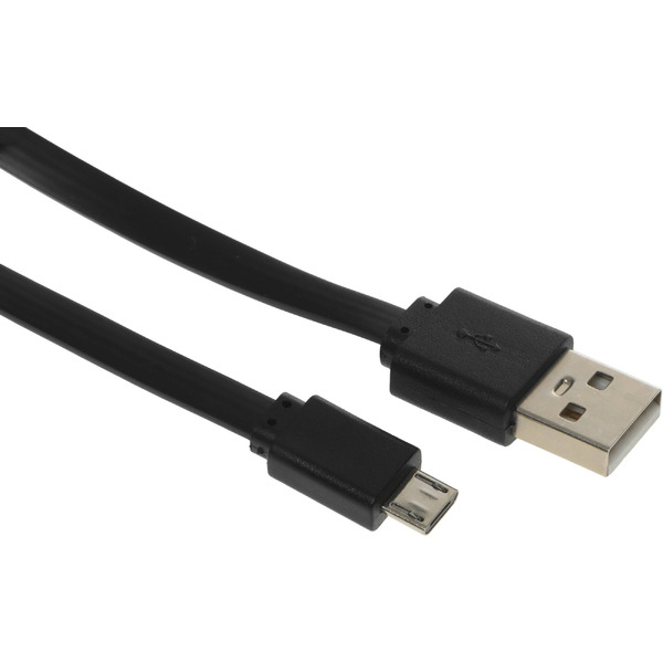 Кабель Buro BHP microUSB 1M Flat (черный)