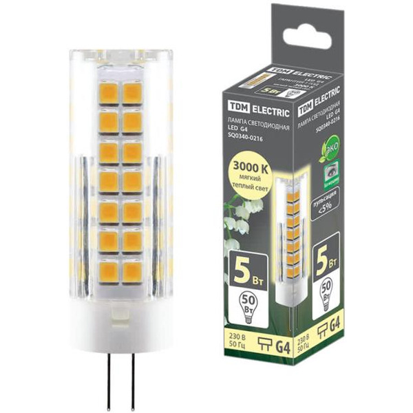 Лампочка TDM G4-5 Вт-230 В-3000 К SQ0340-0216