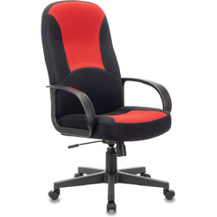 Кресло Brabix City EX-512 (ткань, черный/красный)
