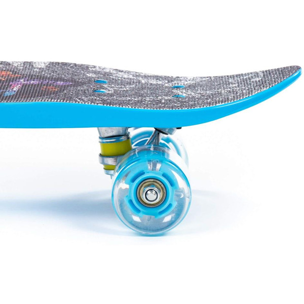 Доска роликовая Полесье 89526 (65 см) голубая с наклейкой и голубыми колёсами