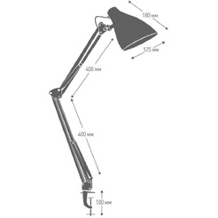 KD-335 C01 белый Светильник настольный 230V, 40W, E27  CAMELION