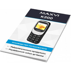 Мобильный телефон Maxvi K200 +ЗУ WC-112 (черный)