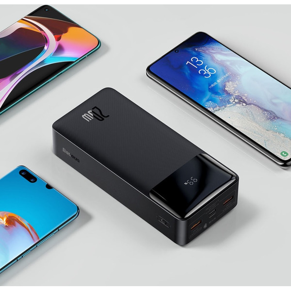 Внешний аккумулятор Baseus Bipow Digital Display Fast Charge 30000mAh (PPBD050401) черный