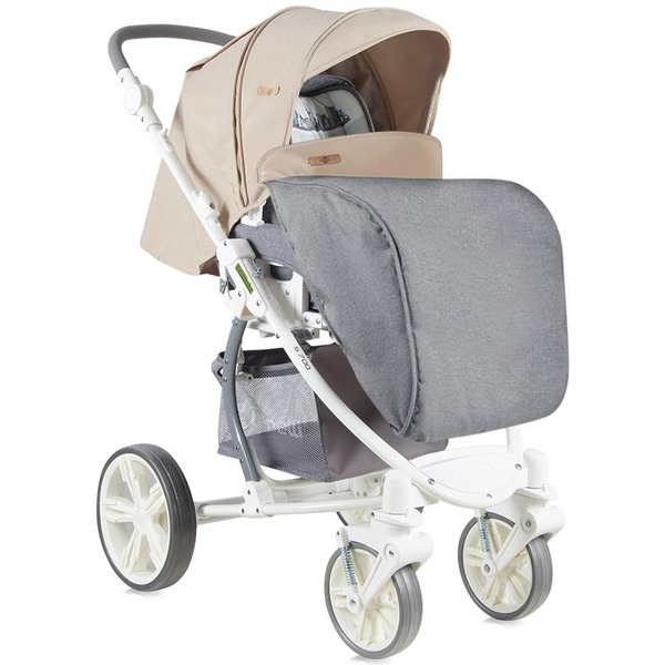 Коляска прогулочная «книга» Lorelli Combi S700 + Footcover 2017 Grey&Beige (10020941747)