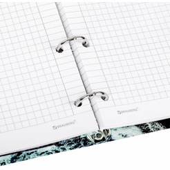 Тетрадь BRAUBERG 404725 на кольцах А5 160х212мм, 120л, картон,матовая ламинация, клетка