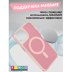 Бампер BINGO Model Magnetic для APPLE iPhone 16 Plus розовый