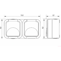Розетка IEK  Tors TS-R26-16-55-G-K41