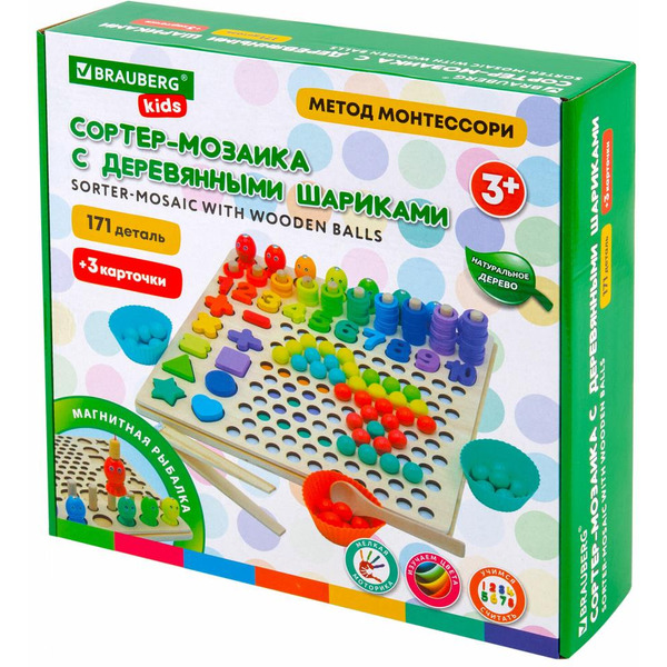 Сортер-мозаика BRAUBERG Монтессори  665248