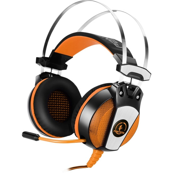 Наушники с микрофоном Jet.A GHP-600 Pro (чёрно-оранжевая)