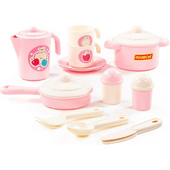 Набор игрушечной посуды Полесье Настенька 79923 (на 2 персоны, в сеточке)