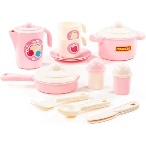Набор игрушечной посуды Полесье Настенька 79923 (на 2 персоны, в сеточке)