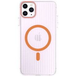 Задняя накладка CASE Translucent Strip Apple iPhone 11 Pro Max, прозрачно-оранжевый