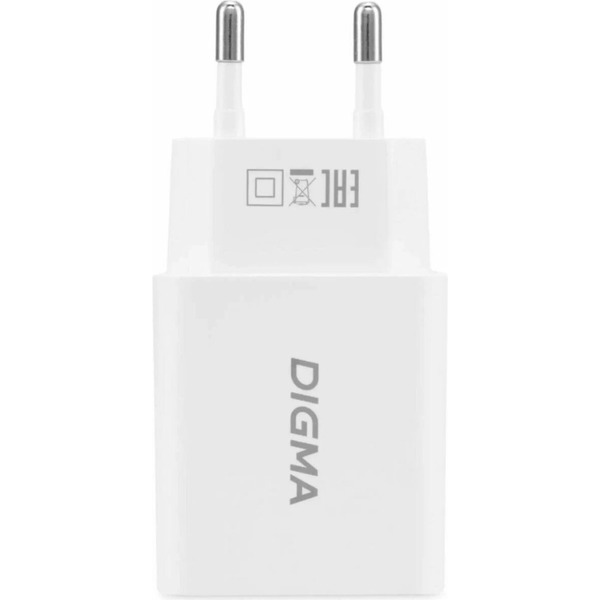 Сетевое зарядное устройство Digma DGW2D (белый)