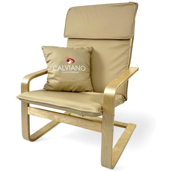 Кресло-качалка Calviano Soft 1 (светло-бежевый PU)