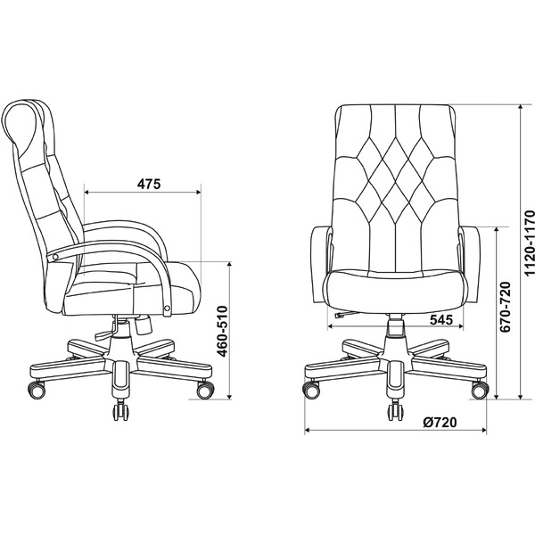 Кресло Бюрократ T-9928WALNUT/ECO-B (черный)