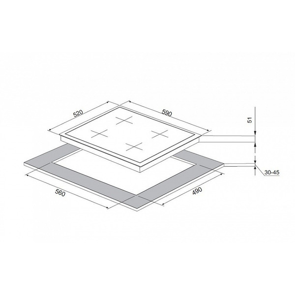 Газовая панель MAUNFELD MGHS.64.62S
