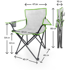 Стул кемпинговый GetActive Camping Grey (CK-001-G)