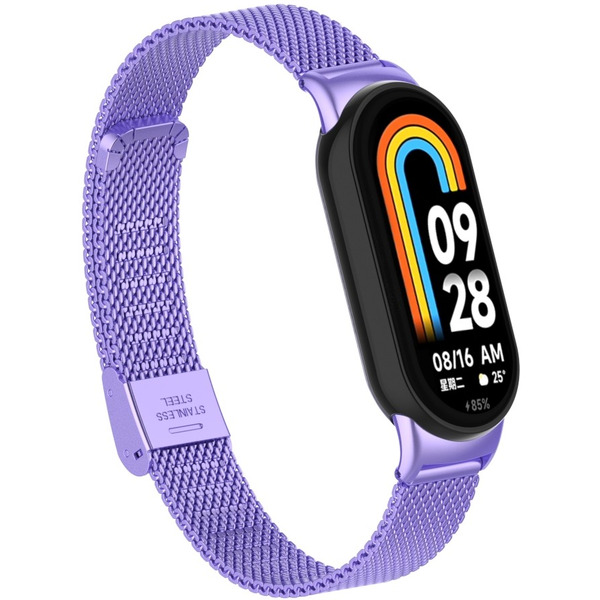 Ремешок Bingo Stainless Grid для XIAOMI Mi Band 8 (сиреневый)