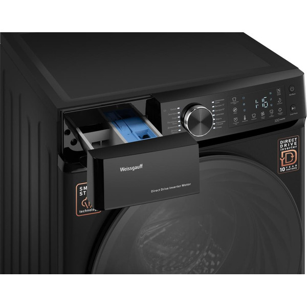 Стиральная машина Weissgauff WM 59411 Direct Drive Inverter Steam Matt Black