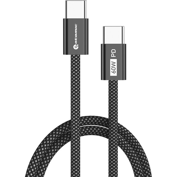 Кабель Atomic Real USB-C-USB-C PD 60W 30.405 (1.5м, черный)