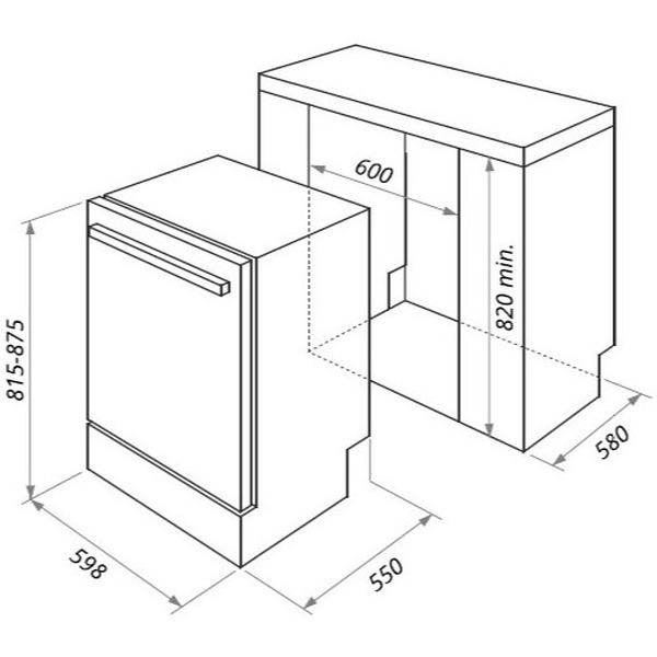 Встраиваемая посудомоечная машина HOMSair DW64E