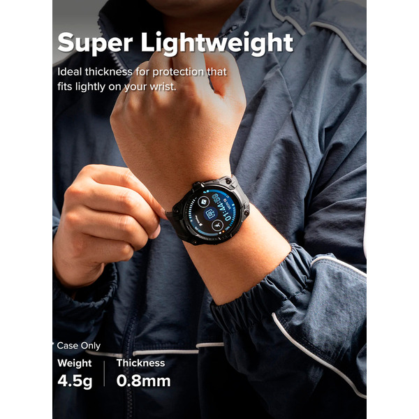Ремешок с чехлом RINGKE Rugged Gear для Galaxy Watch 8 44mm ALL BLACK