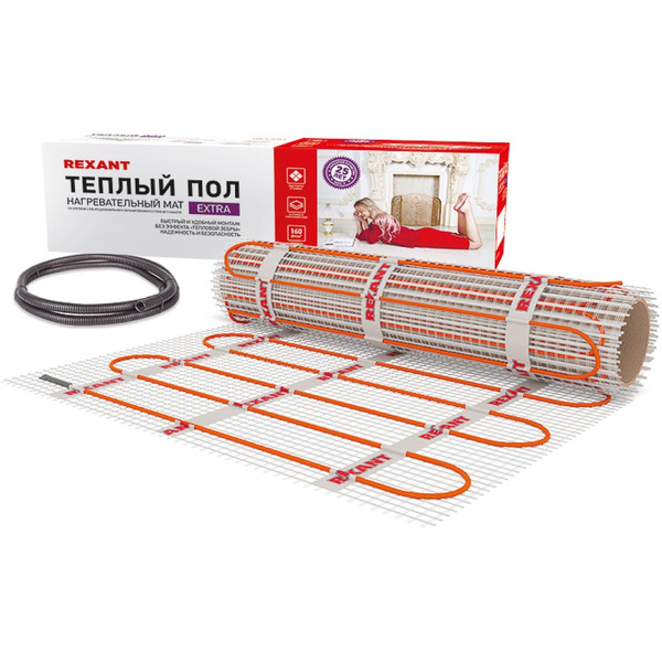 Теплый пол Rexant Extra 2м², 0,5х4м, 320Вт 51-0504