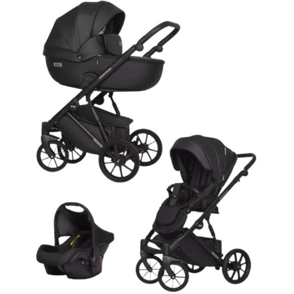Детская универсальная коляска Riko Montana Ecco 3 в 1 (12/черный)