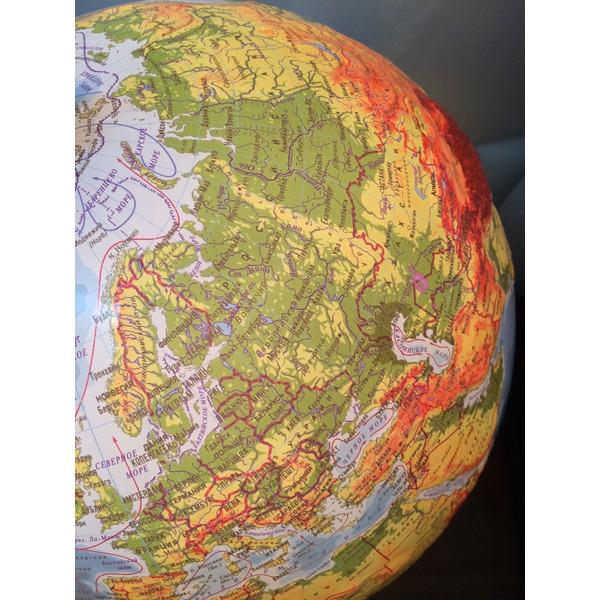 Глобус Globen Физико-политический с подсветкой Рельефный Классик k013200221