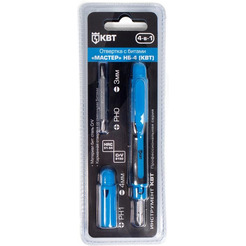 Набор отвертка с битами КВТ МАСТЕР НБ-4 (78697)