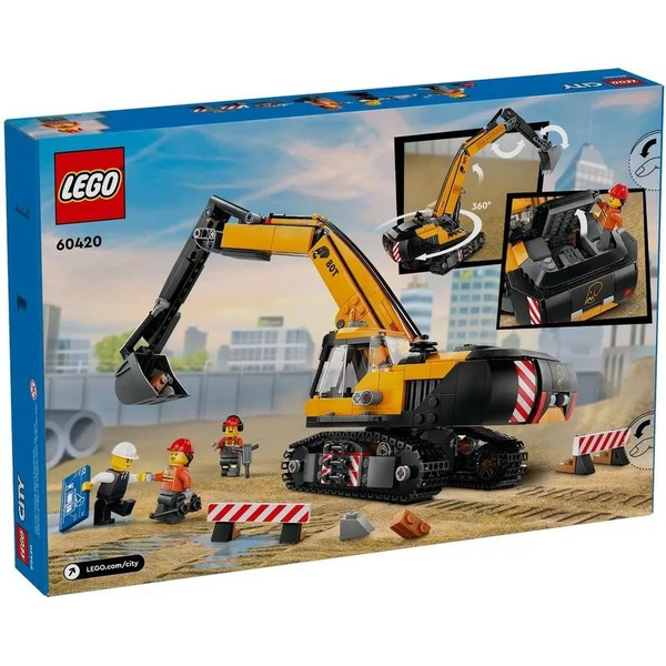 Конструктор LEGO City 60420 Желтый экскаватор
