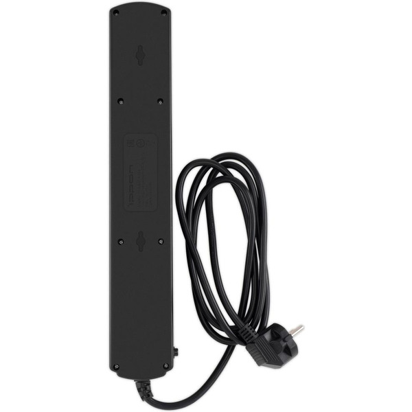 Сетевой фильтр Ippon BK-6-EU-1.8-10-B 1.8м (6 розеток) черный