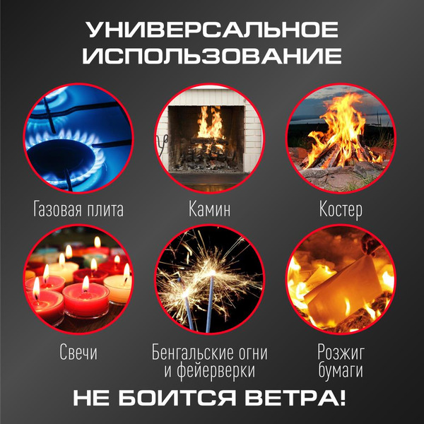 Электронная кухонная зажигалка для плиты Topperr 3459 (черный)