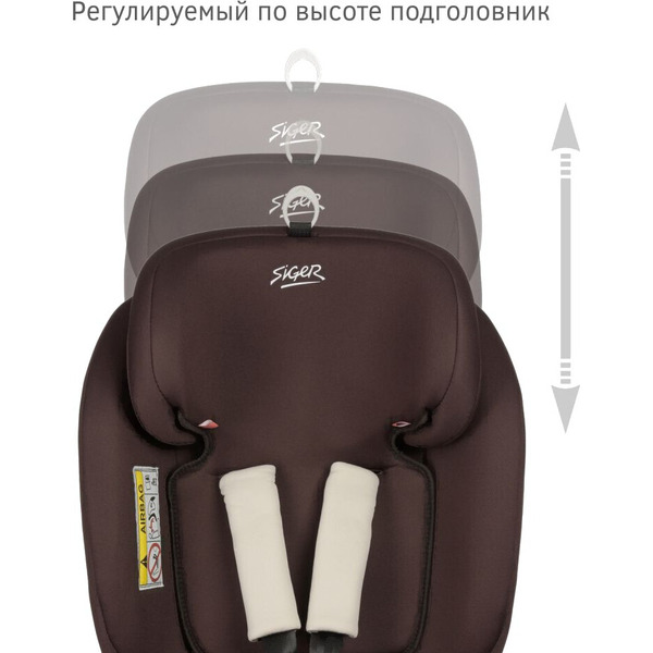 Автокресло Siger Престиж Isofix Lux KRES3946 (шоколад)
