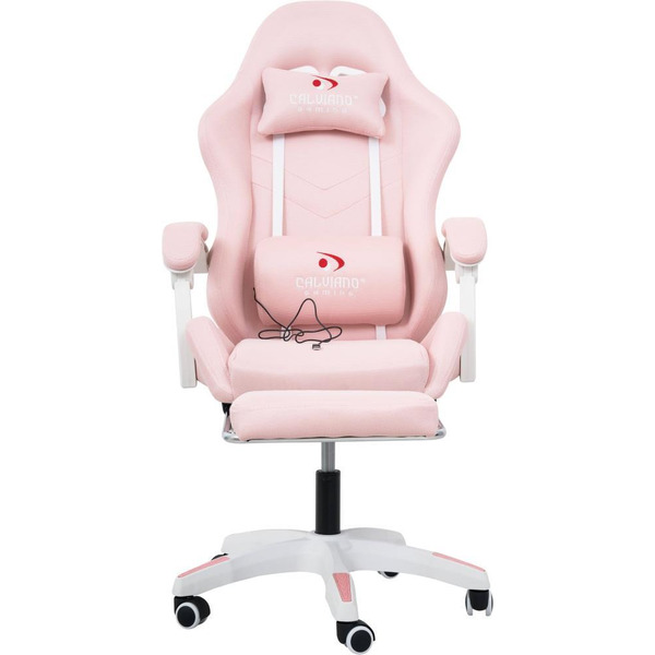 Вибромассажное кресло Calviano 1584 (розовая ткань)